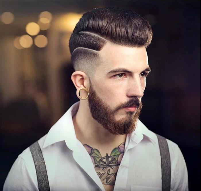 corte de cabelo masculino com listras