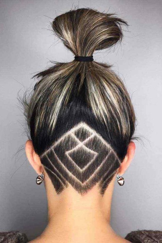 Undercut Feminino 2020: simples e com desenhos - Cortes de Cabelo 2020
