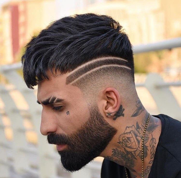 corte de cabelo masculino dois riscos