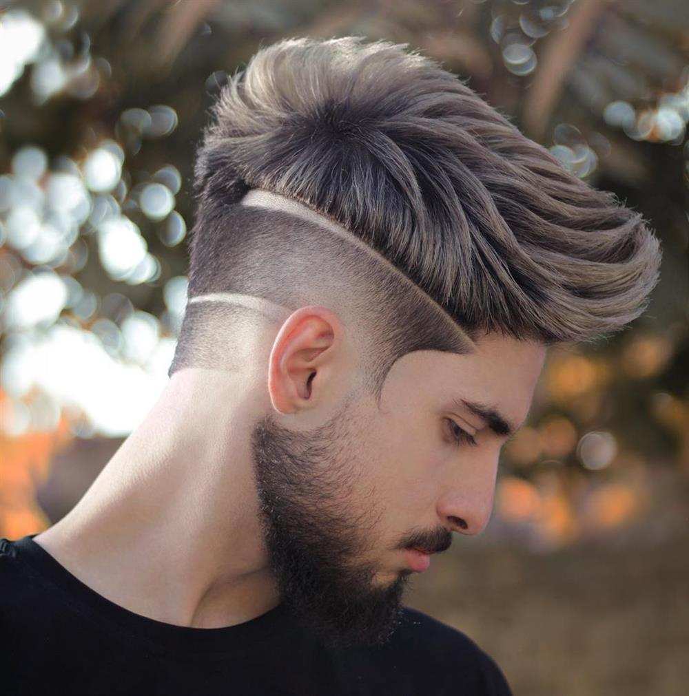 cortes de cabelo masculino com duas listras