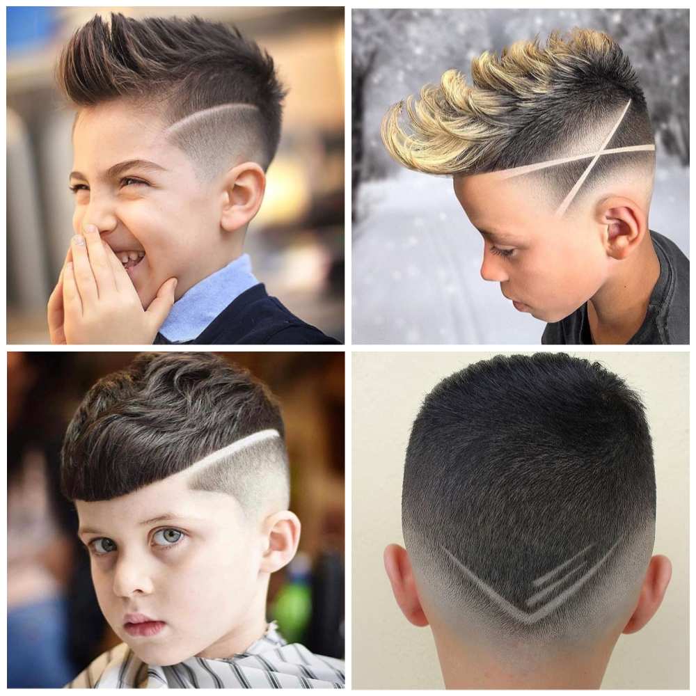 corte de cabelo masculino infantil com listra