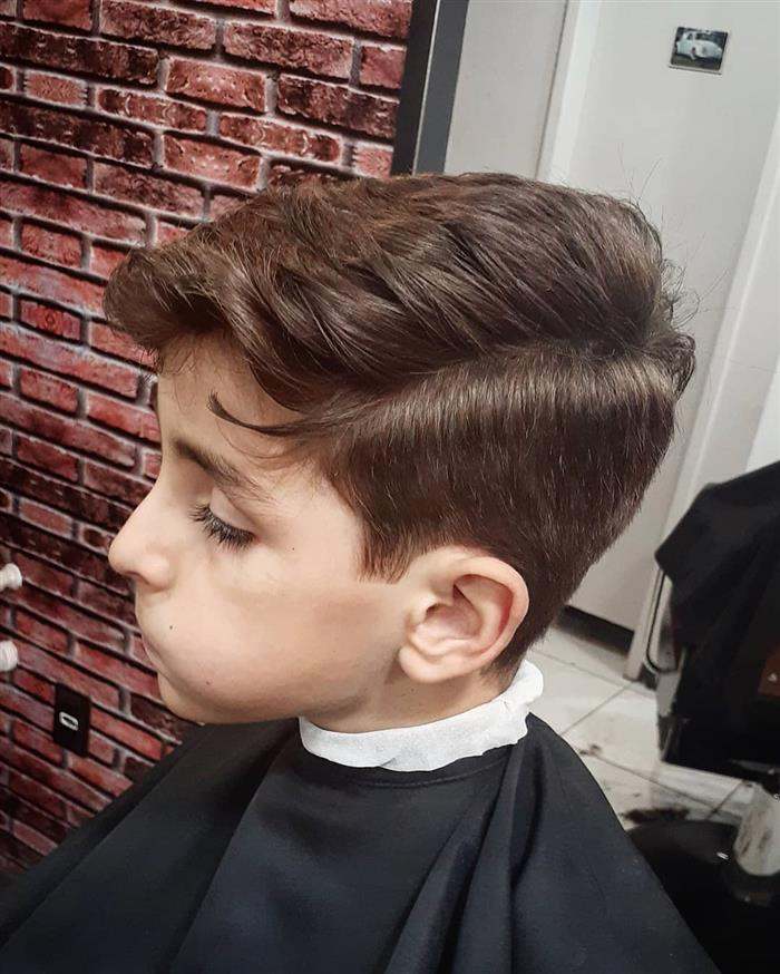 corte de cabelo masculino infantil com franja