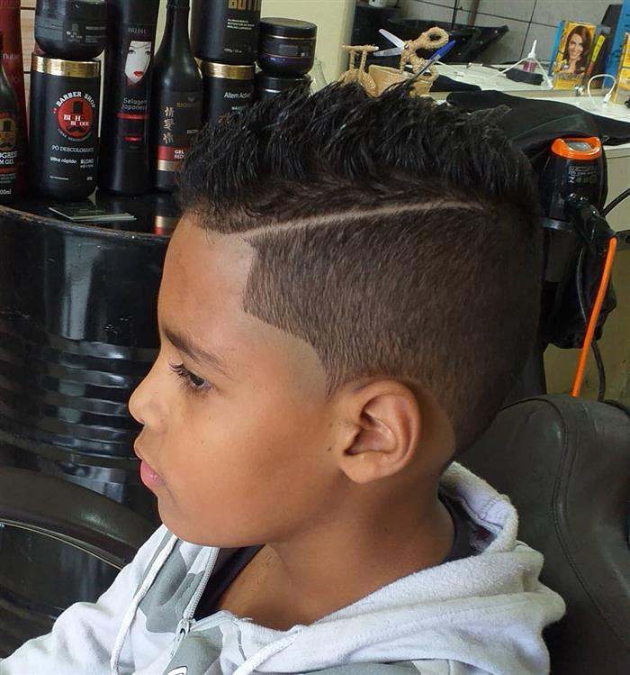 cortes de cabelo masculino infantil com risco