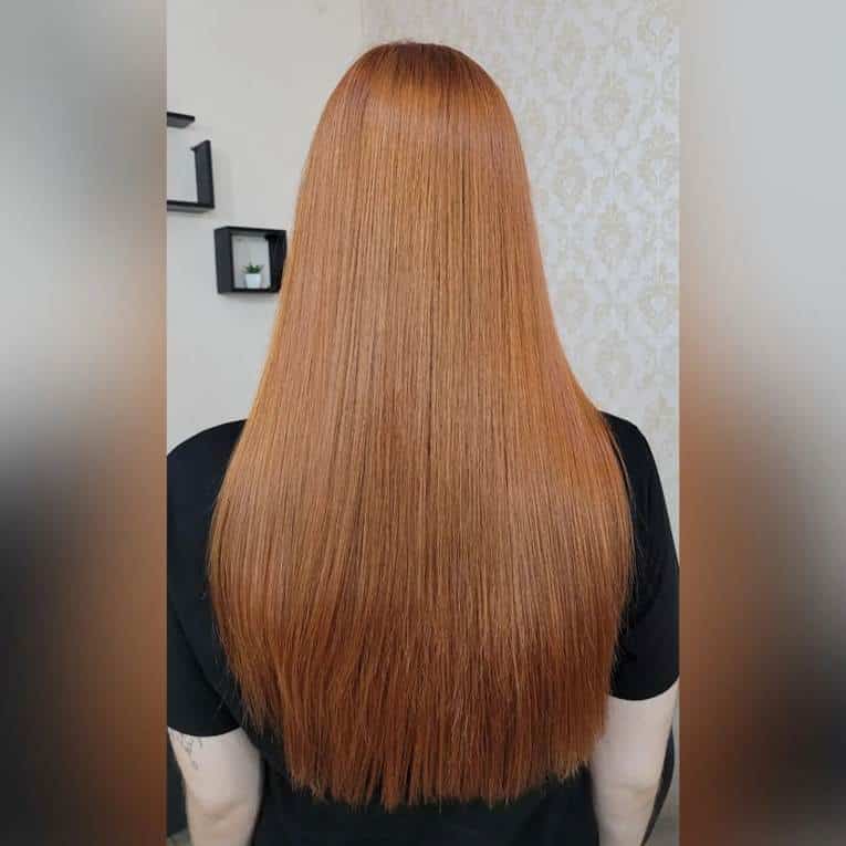 Foto de cabelo ruiva corte bordado